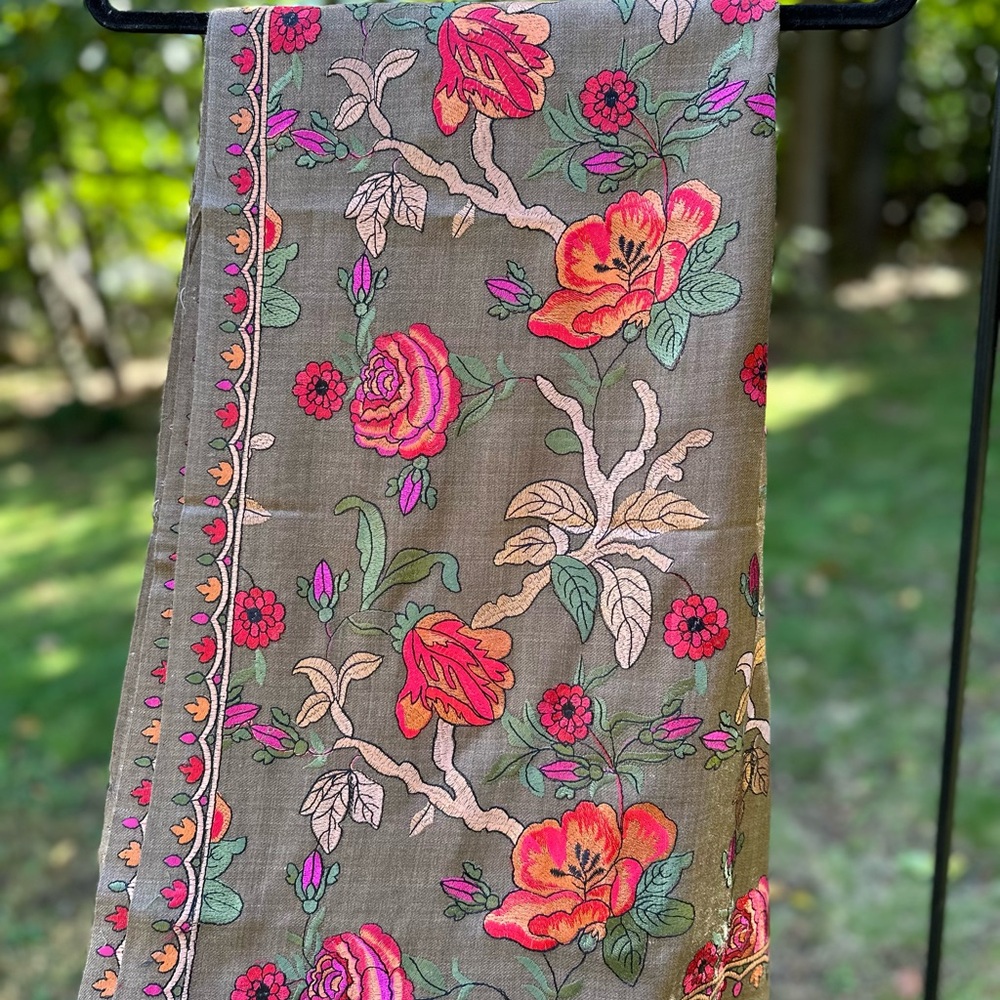 Beautiful Hand embroidered shawl /wrap from kashmir